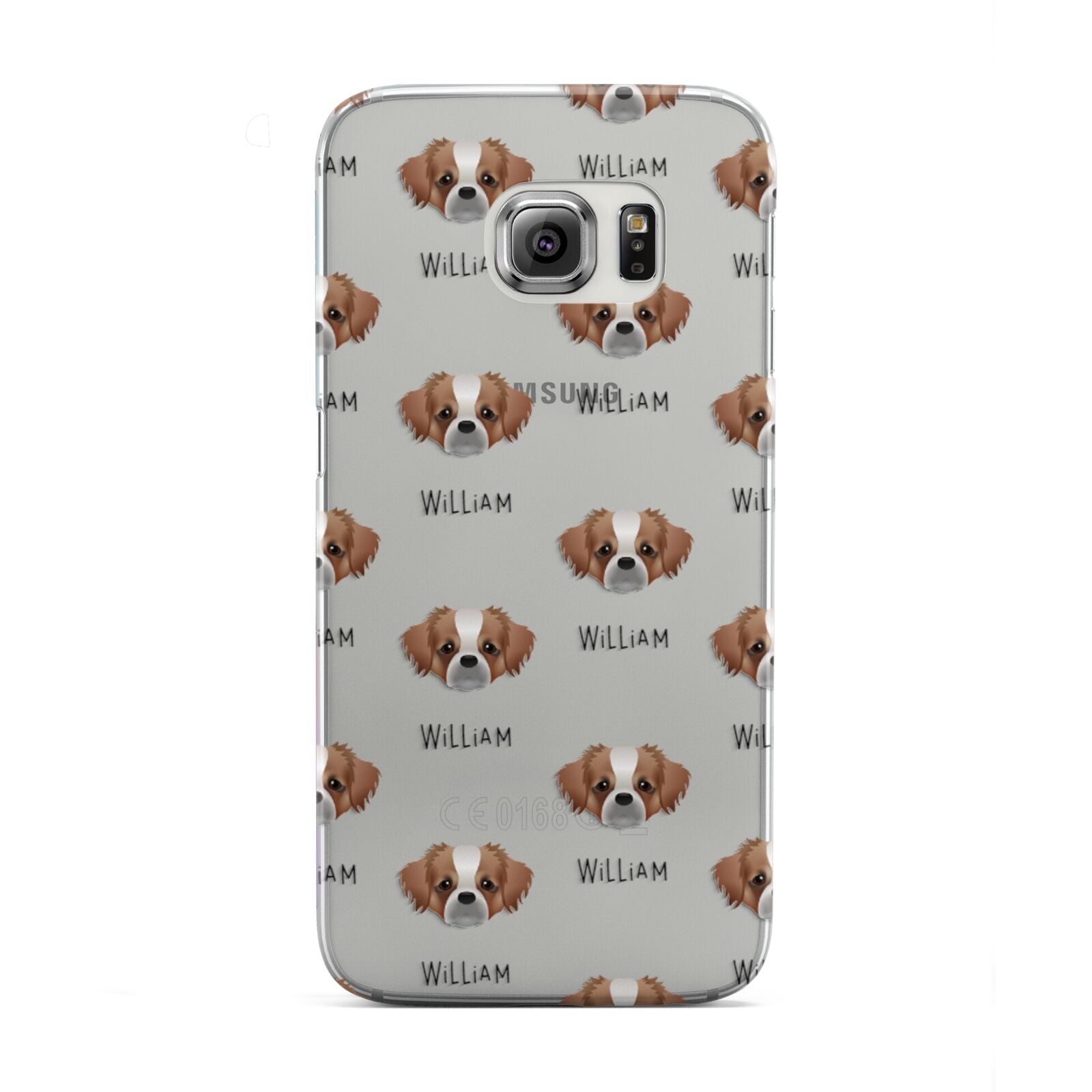 Tibetan Spaniel Icon with Name Samsung Galaxy S6 Edge Case