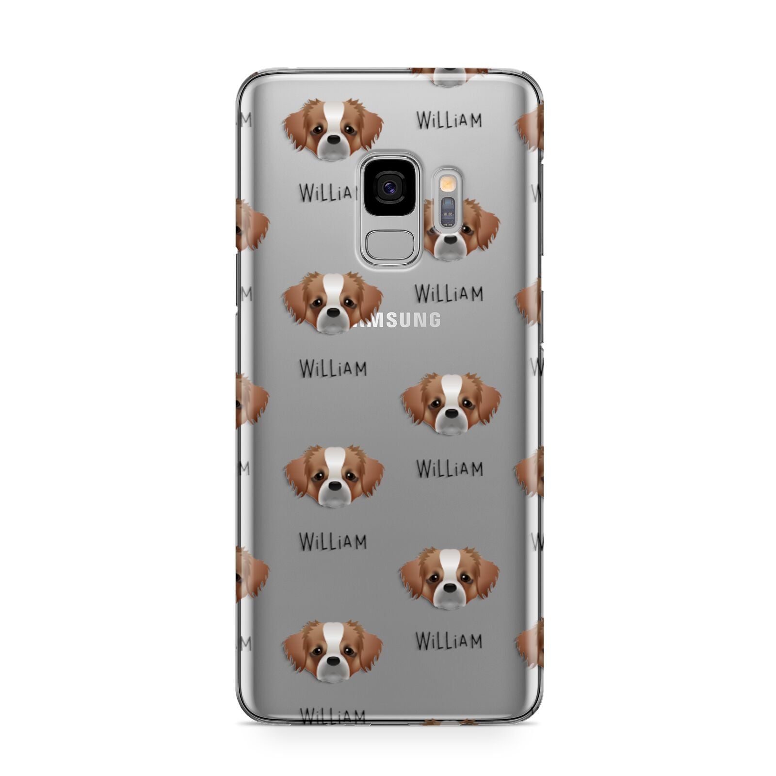 Tibetan Spaniel Icon with Name Samsung Galaxy S9 Case