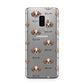 Tibetan Spaniel Icon with Name Samsung Galaxy S9 Plus Case on Silver phone