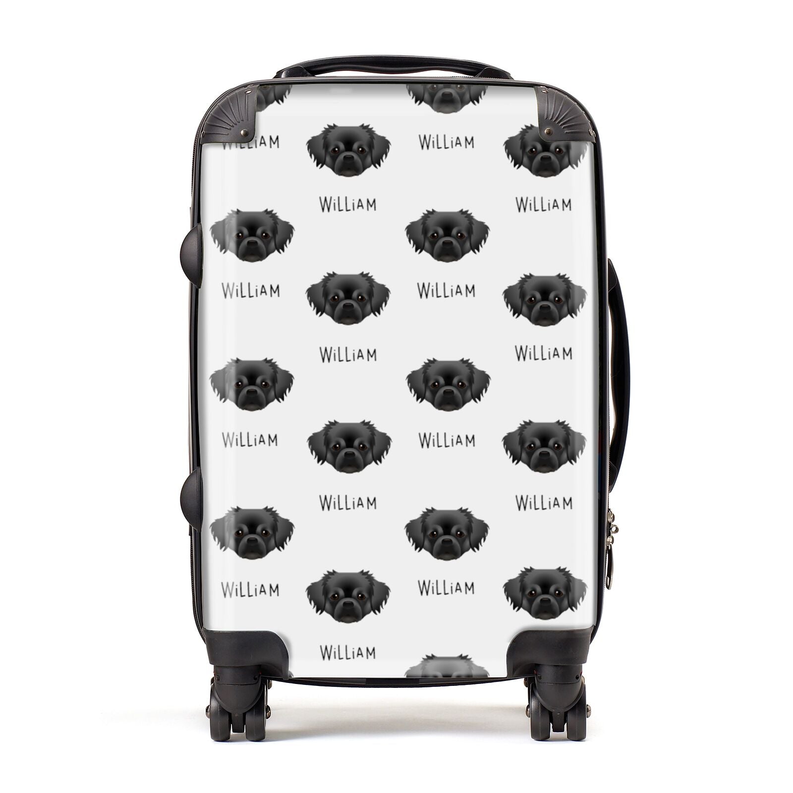 Tibetan Spaniel Icon with Name Suitcase