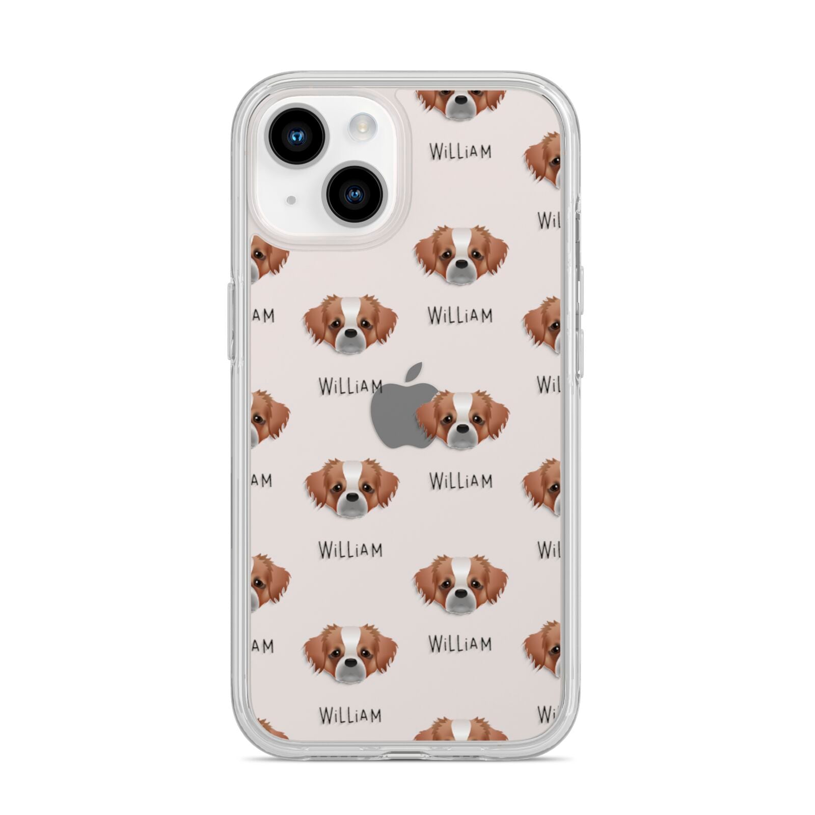 Tibetan Spaniel Icon with Name iPhone 14 Clear Tough Case Starlight