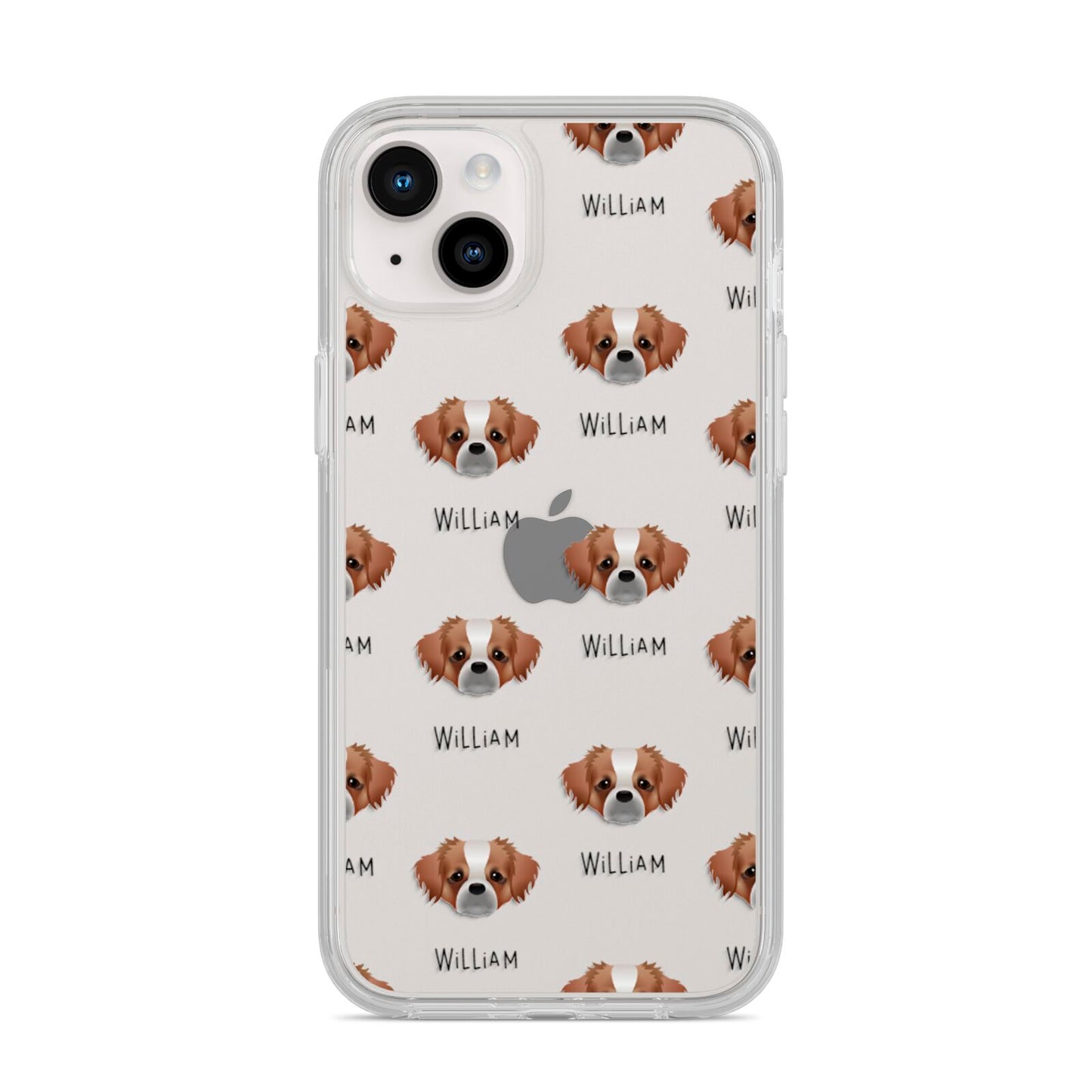 Tibetan Spaniel Icon with Name iPhone 14 Plus Clear Tough Case Starlight