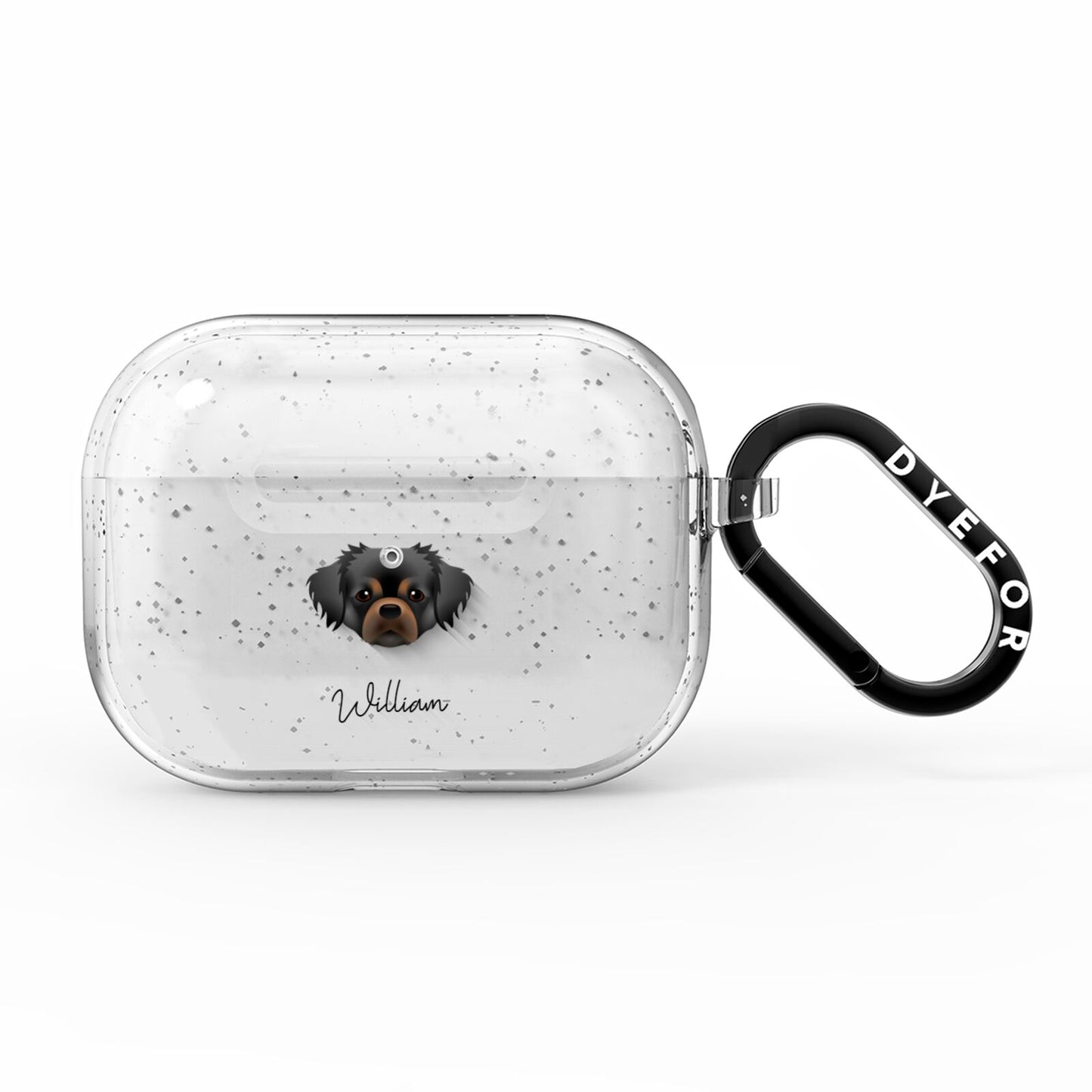 Tibetan Spaniel Personalised AirPods Pro Glitter Case