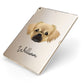 Tibetan Spaniel Personalised Apple iPad Case on Gold iPad Side View