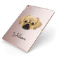 Tibetan Spaniel Personalised Apple iPad Case on Rose Gold iPad Side View