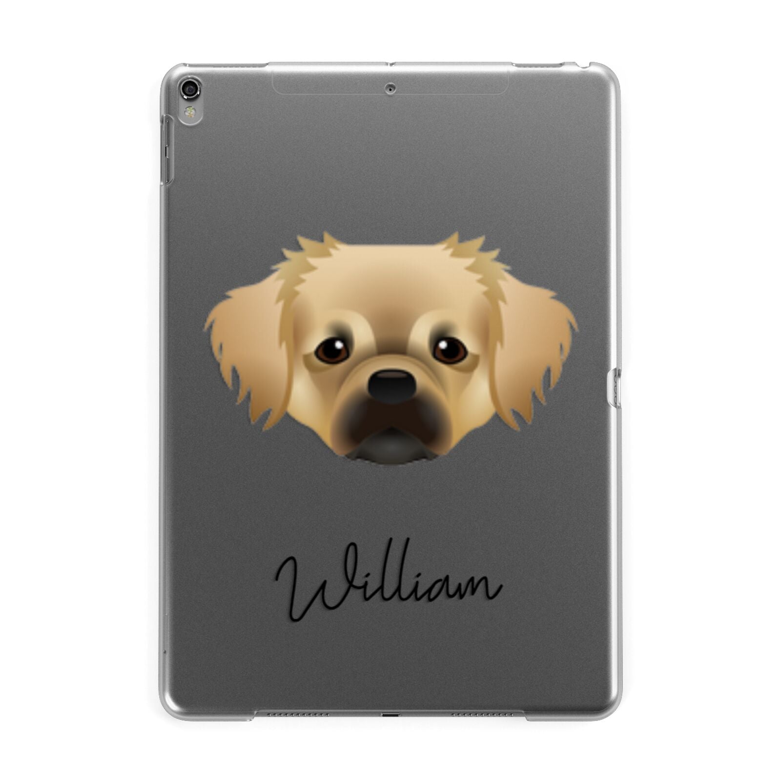 Tibetan Spaniel Personalised Apple iPad Grey Case