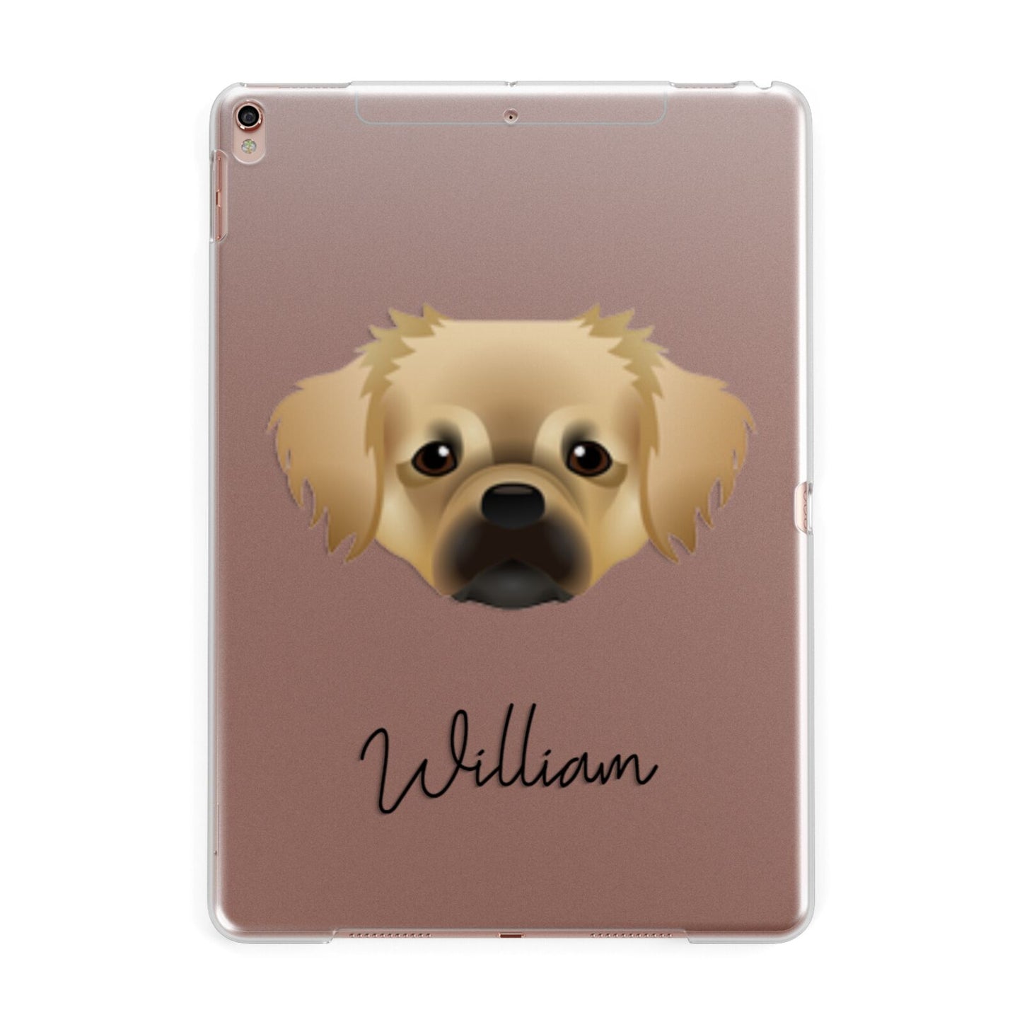 Tibetan Spaniel Personalised Apple iPad Rose Gold Case