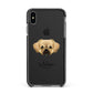 Tibetan Spaniel Personalised Apple iPhone Xs Max Impact Case Black Edge on Black Phone