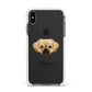 Tibetan Spaniel Personalised Apple iPhone Xs Max Impact Case White Edge on Black Phone