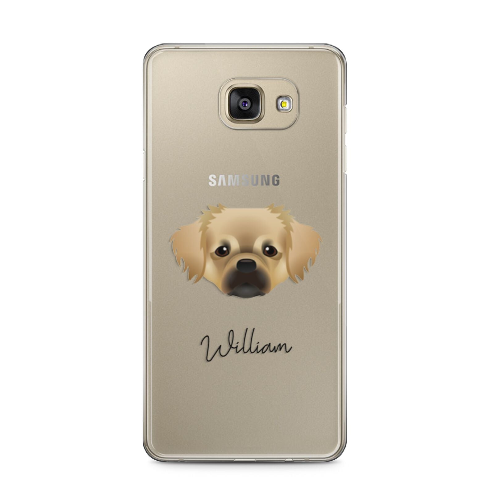 Tibetan Spaniel Personalised Samsung Galaxy A5 2016 Case on gold phone