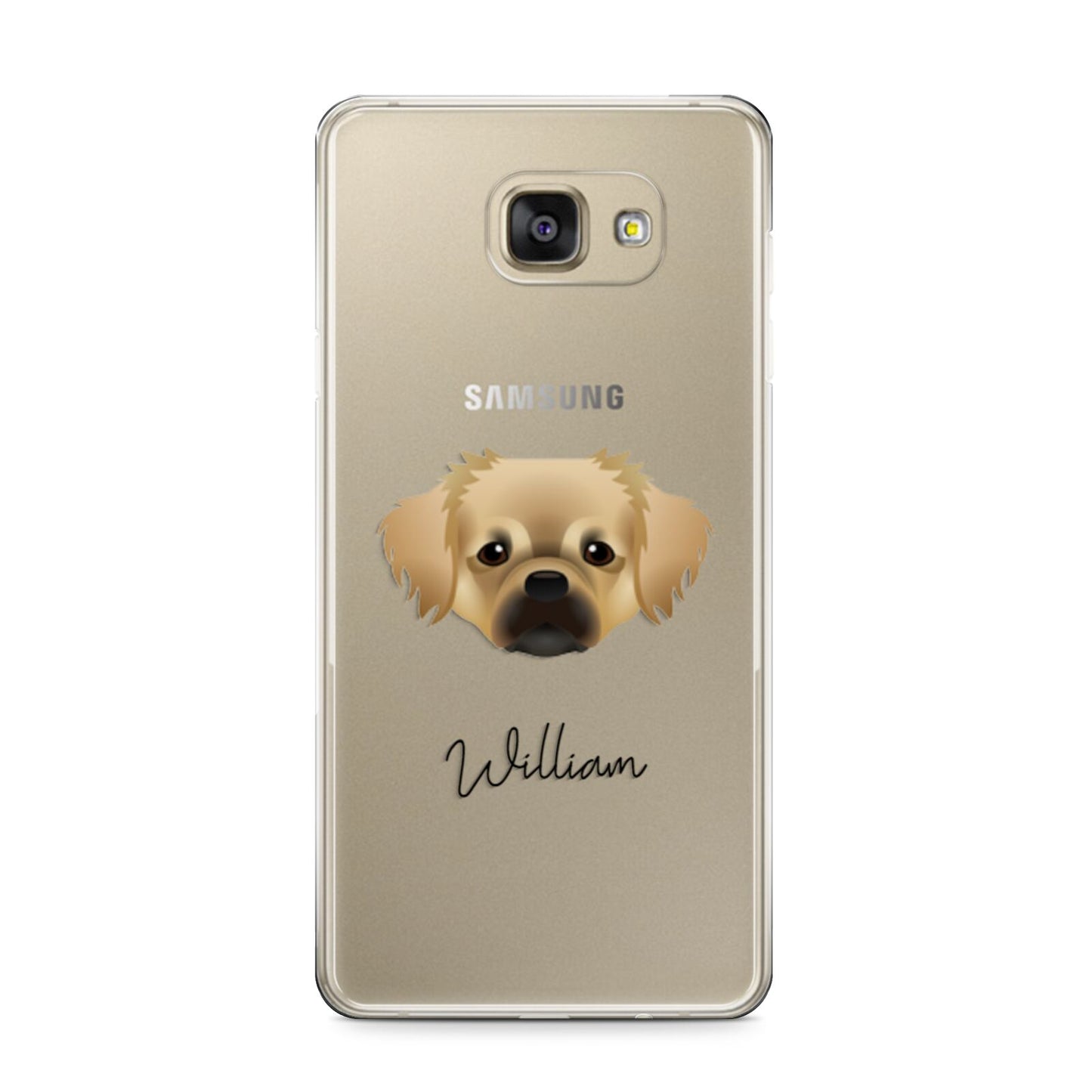 Tibetan Spaniel Personalised Samsung Galaxy A9 2016 Case on gold phone