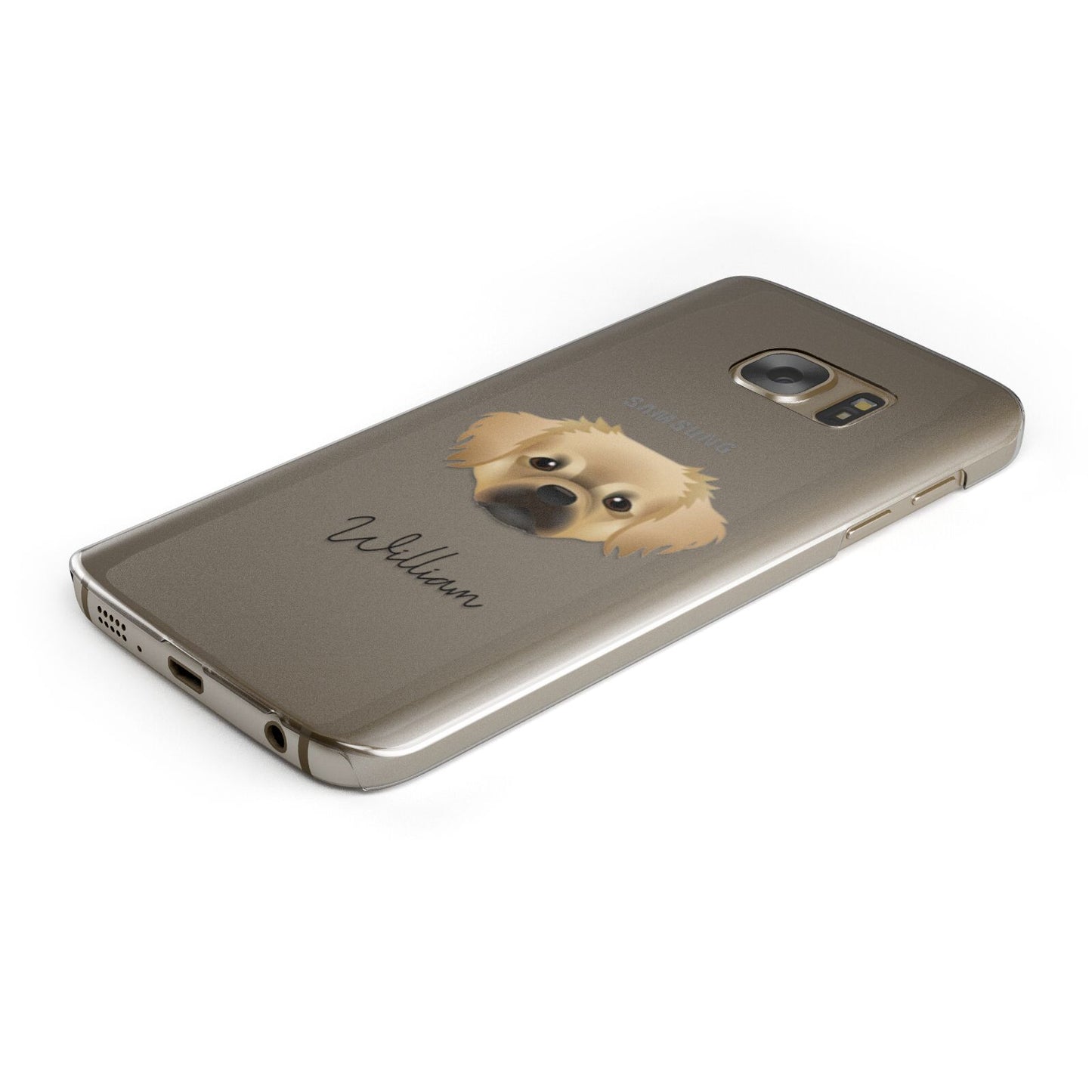 Tibetan Spaniel Personalised Samsung Galaxy Case Bottom Cutout