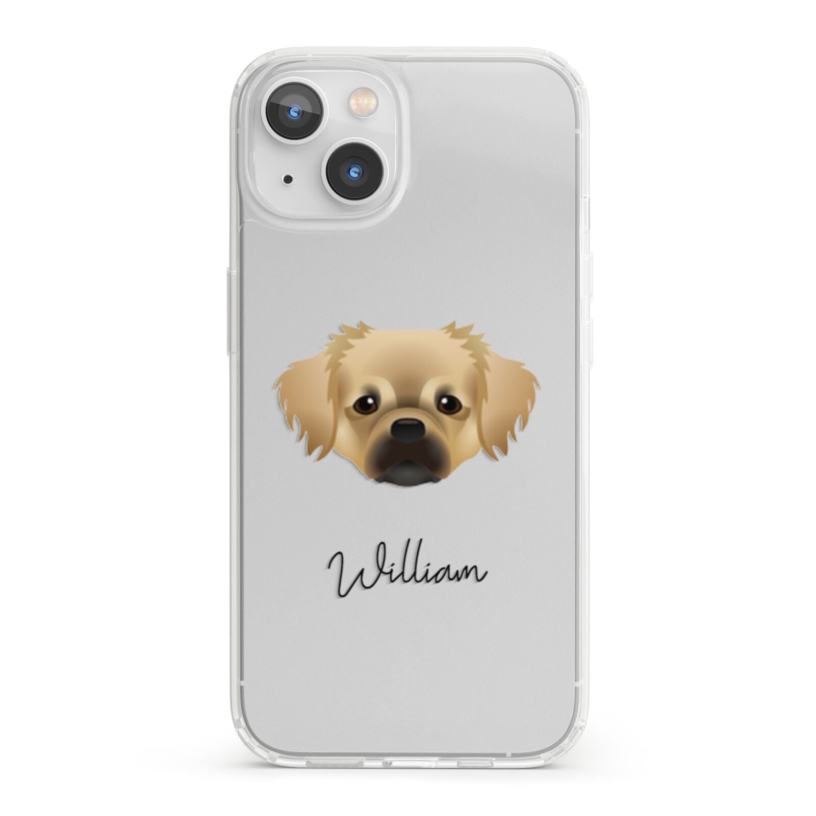 Tibetan Spaniel Personalised iPhone 13 Clear Bumper Case