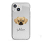 Tibetan Spaniel Personalised iPhone 13 Mini TPU Impact Case with White Edges