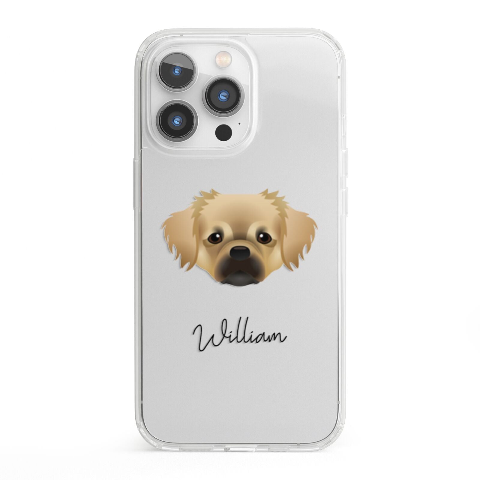 Tibetan Spaniel Personalised iPhone 13 Pro Clear Bumper Case