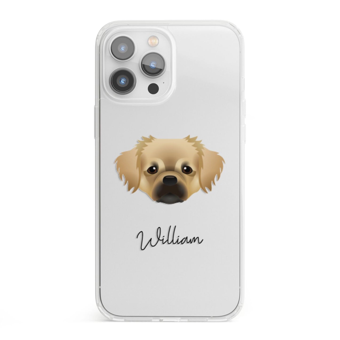 Tibetan Spaniel Personalised iPhone 13 Pro Max Clear Bumper Case