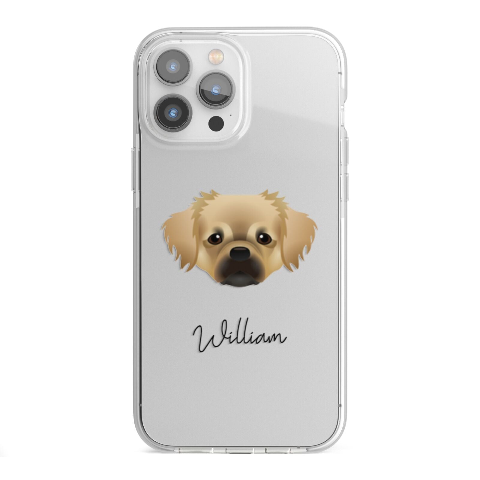 Tibetan Spaniel Personalised iPhone 13 Pro Max TPU Impact Case with White Edges