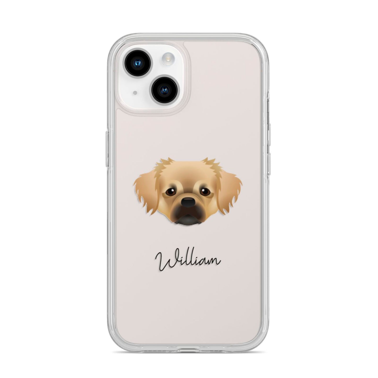 Tibetan Spaniel Personalised iPhone 14 Clear Tough Case Starlight