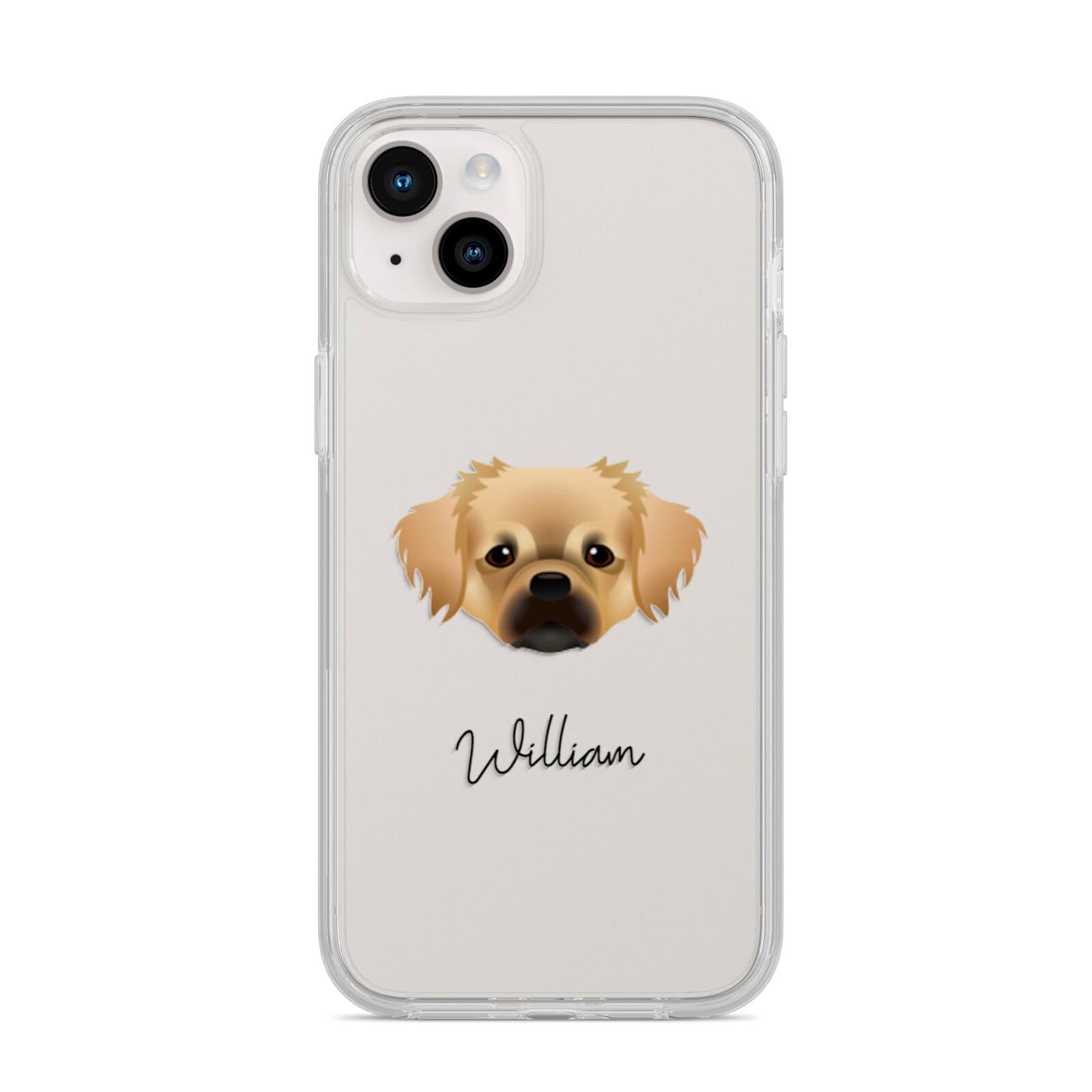 Tibetan Spaniel Personalised iPhone 14 Plus Clear Tough Case Starlight