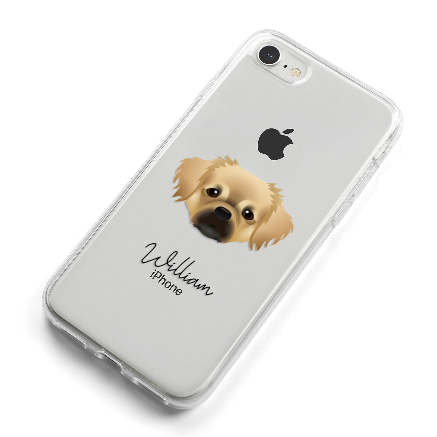 Tibetan Spaniel Personalised iPhone 8 Bumper Case on Silver iPhone Alternative Image