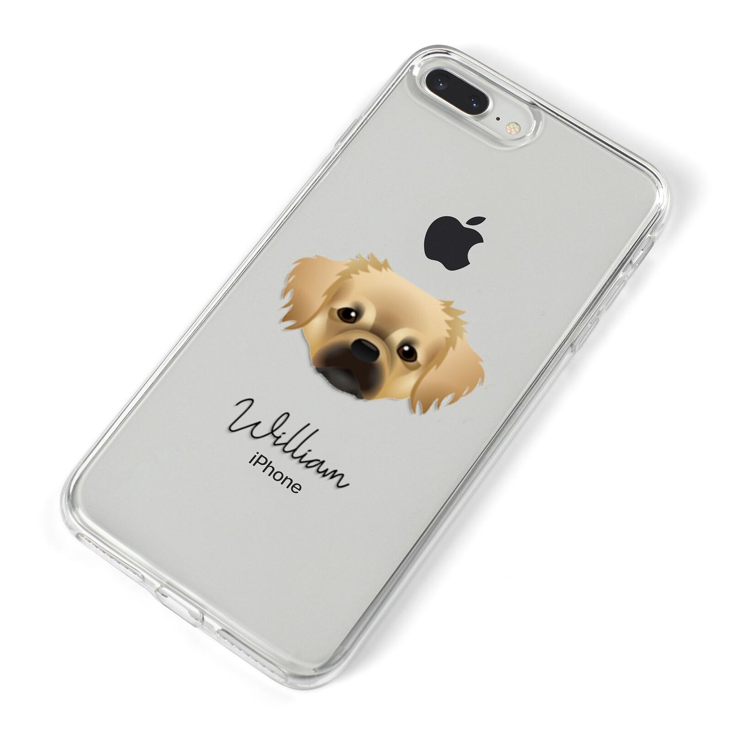 Tibetan Spaniel Personalised iPhone 8 Plus Bumper Case on Silver iPhone Alternative Image