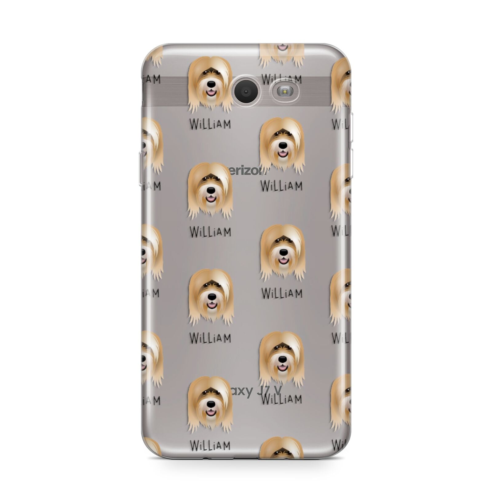 Tibetan Terrier Icon with Name Samsung Galaxy J7 2017 Case