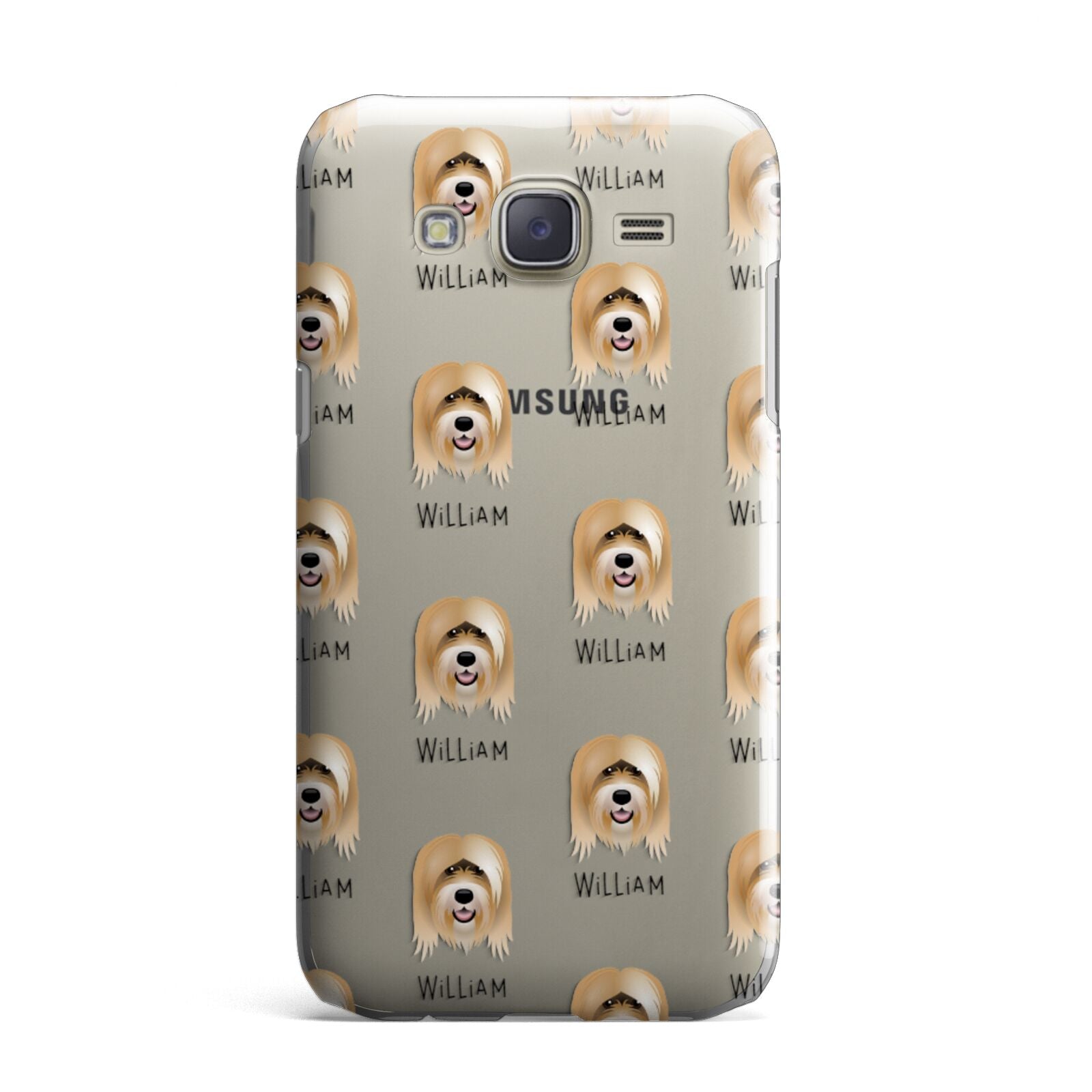 Tibetan Terrier Icon with Name Samsung Galaxy J7 Case