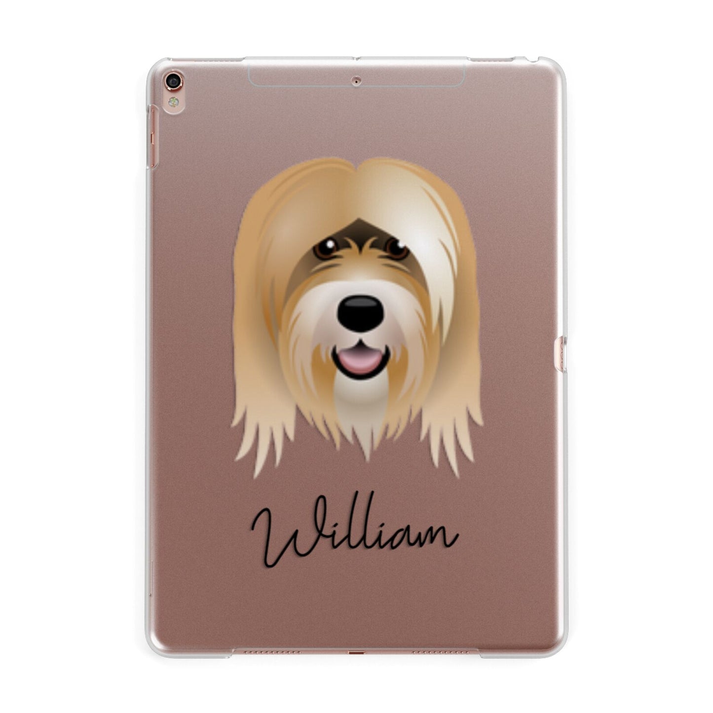Tibetan Terrier Personalised Apple iPad Rose Gold Case