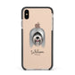 Tibetan Terrier Personalised Apple iPhone Xs Max Impact Case Black Edge on Gold Phone