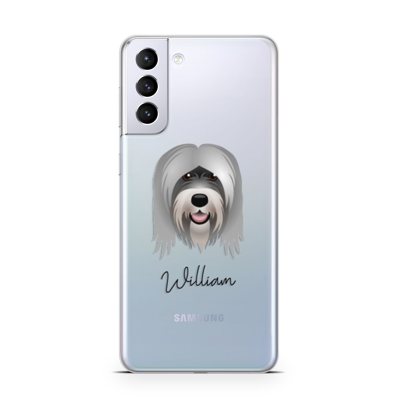 Tibetan Terrier Personalised Samsung S21 Plus Phone Case