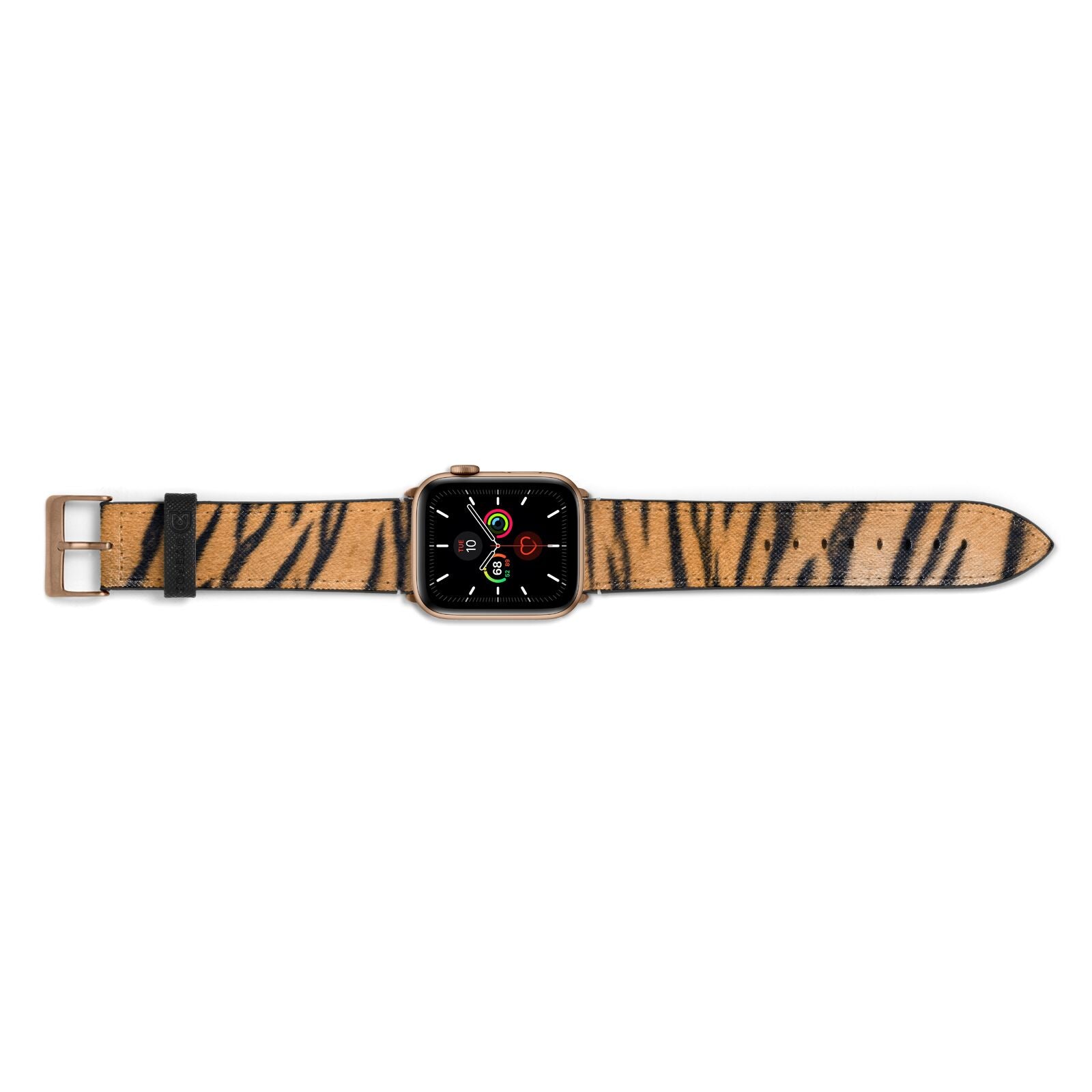 Tiger Print Apple Watch Strap Landscape Image Gold Hardware