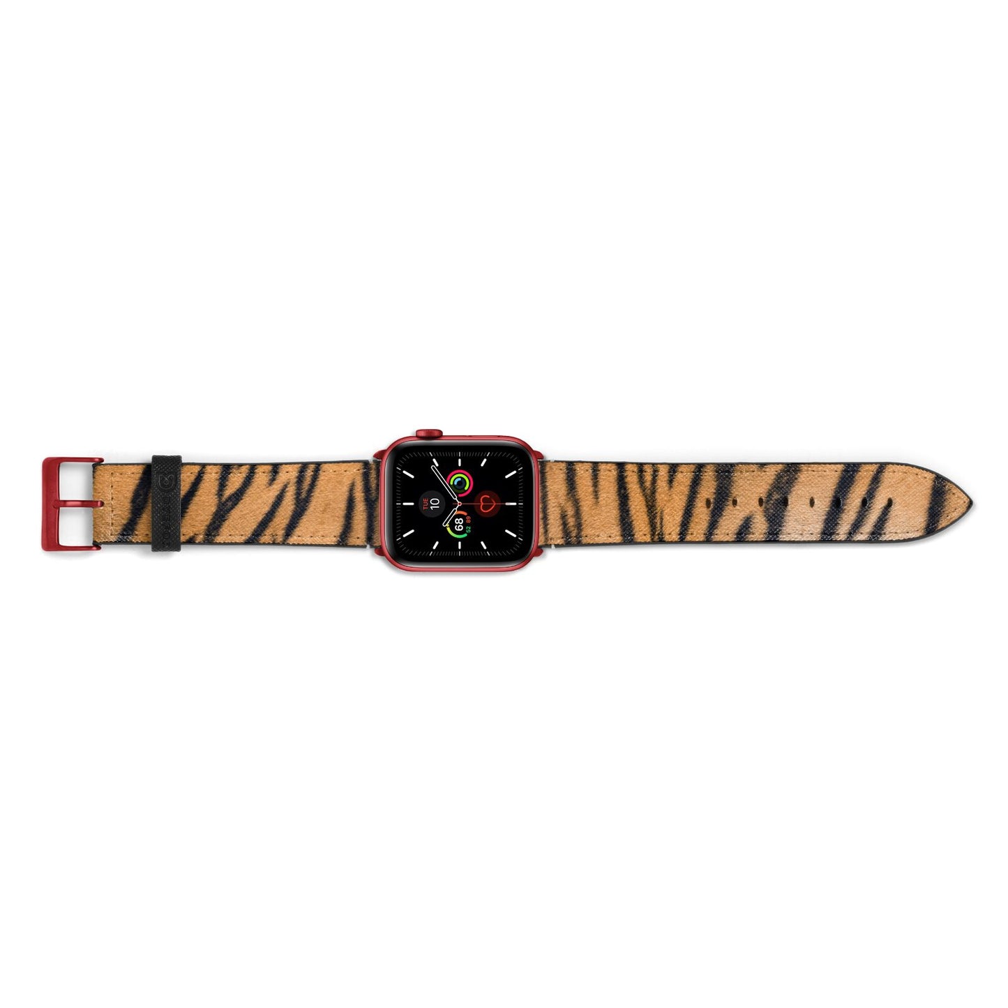 Tiger Print Apple Watch Strap Landscape Image Red Hardware