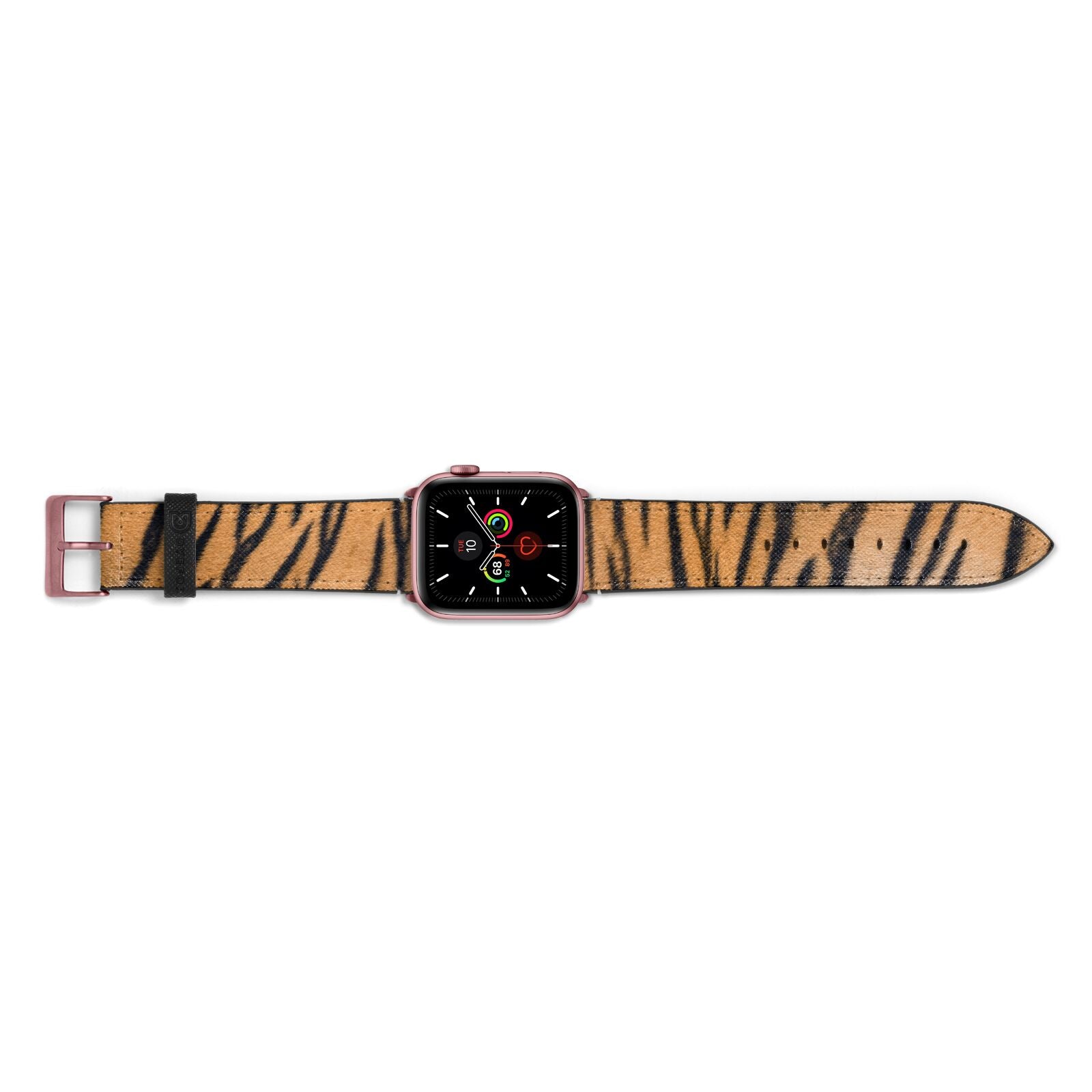 Tiger Print Apple Watch Strap Landscape Image Rose Gold Hardware