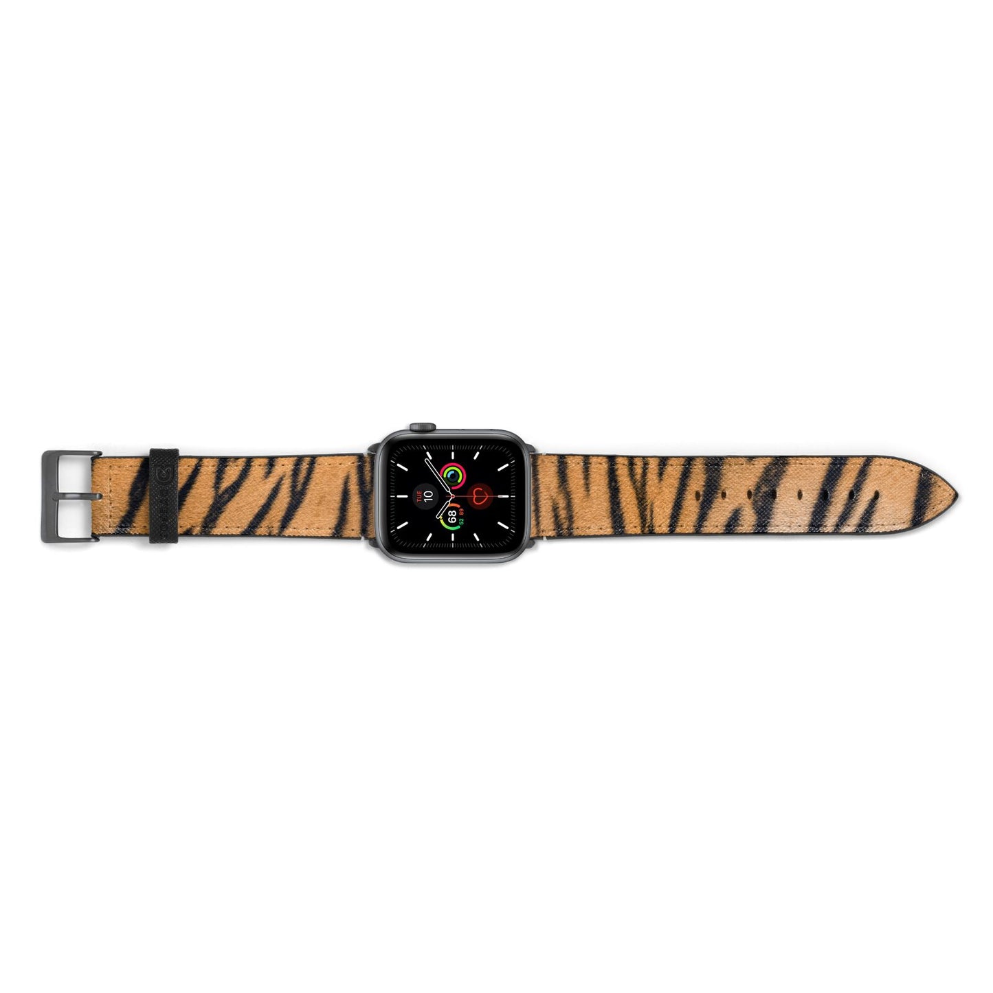 Tiger Print Apple Watch Strap Landscape Image Space Grey Hardware