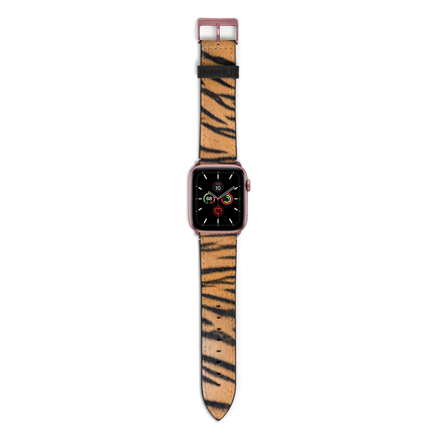 Tiger Print Apple Watch Strap with Rose Gold Hardware