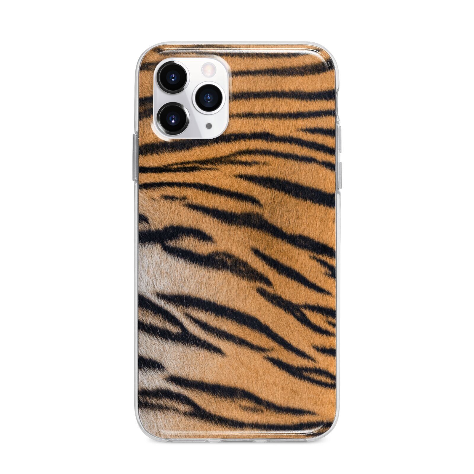 Tiger Print Apple iPhone 11 Pro Max in Silver with Bumper Case