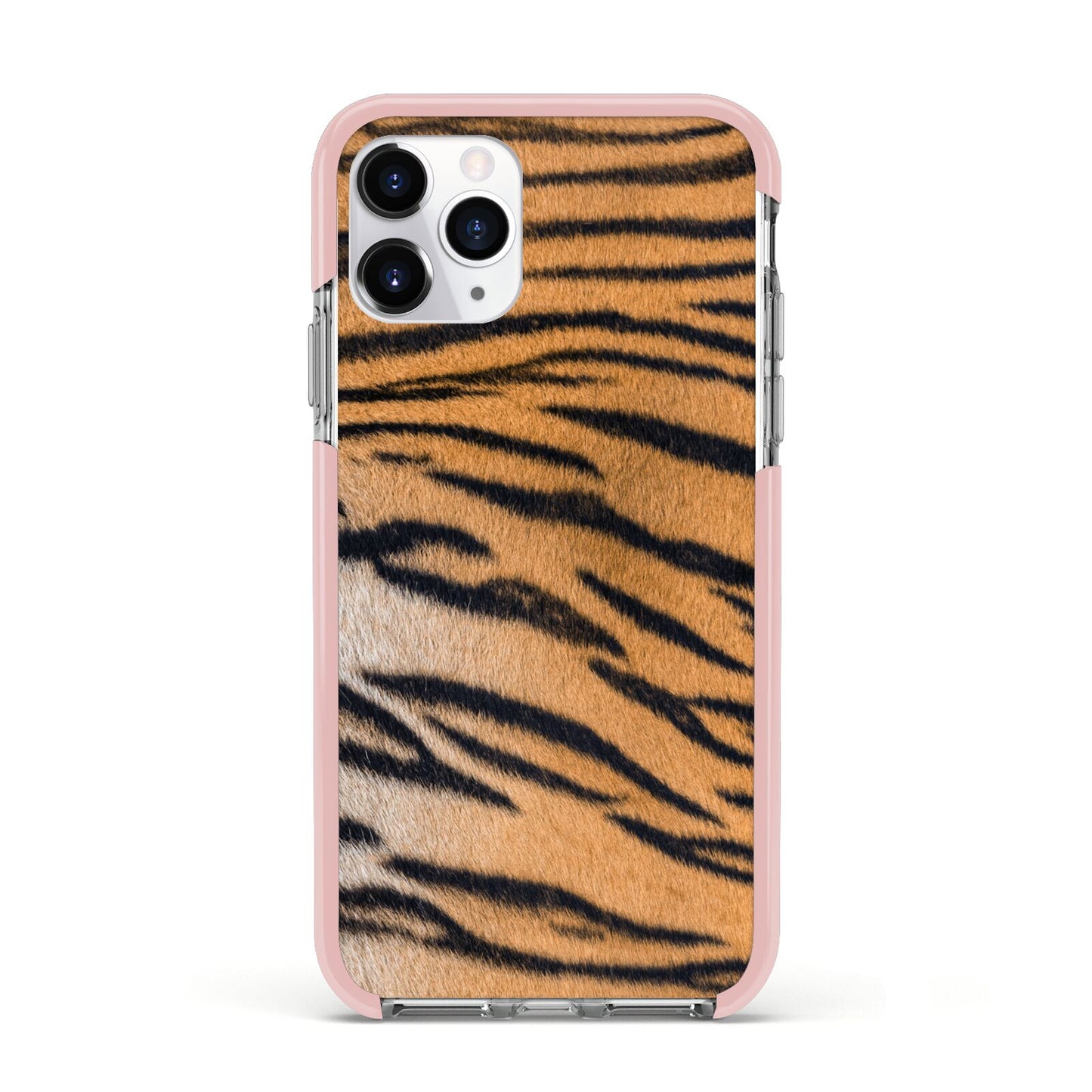 Tiger Print Apple iPhone 11 Pro in Silver with Pink Impact Case