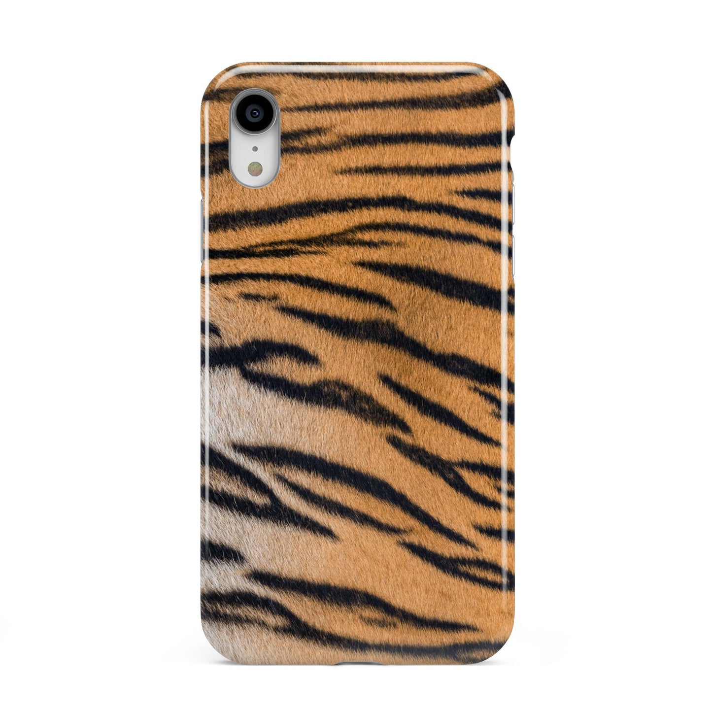 Tiger Print Apple iPhone XR White 3D Tough Case