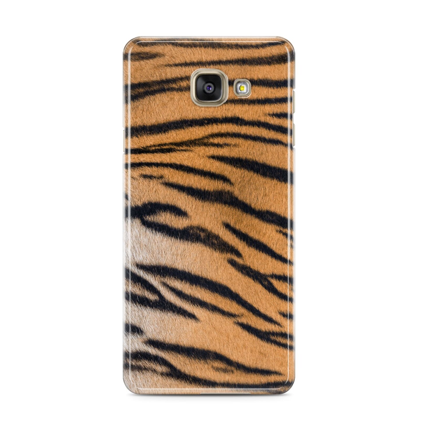 Tiger Print Samsung Galaxy A3 2016 Case on gold phone