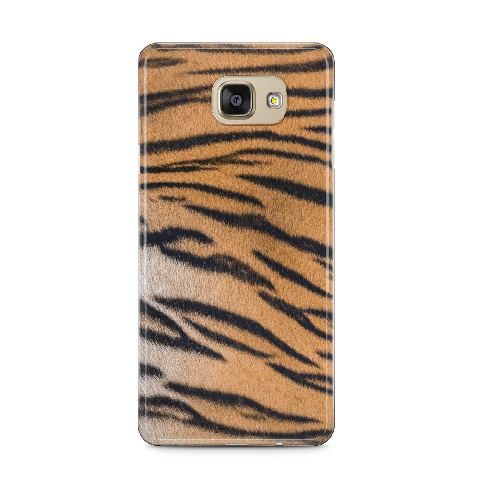 Tiger Print Samsung Galaxy A5 2016 Case on gold phone