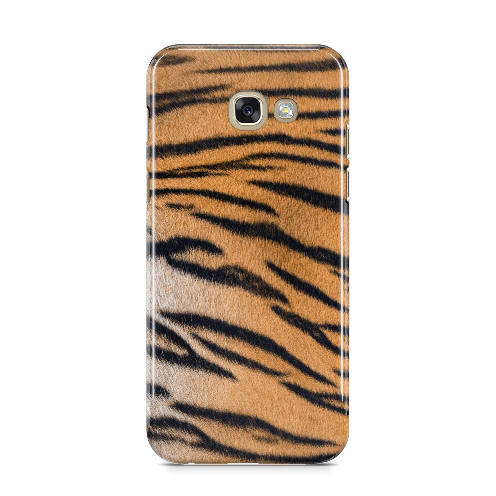 Tiger Print Samsung Galaxy A5 2017 Case on gold phone