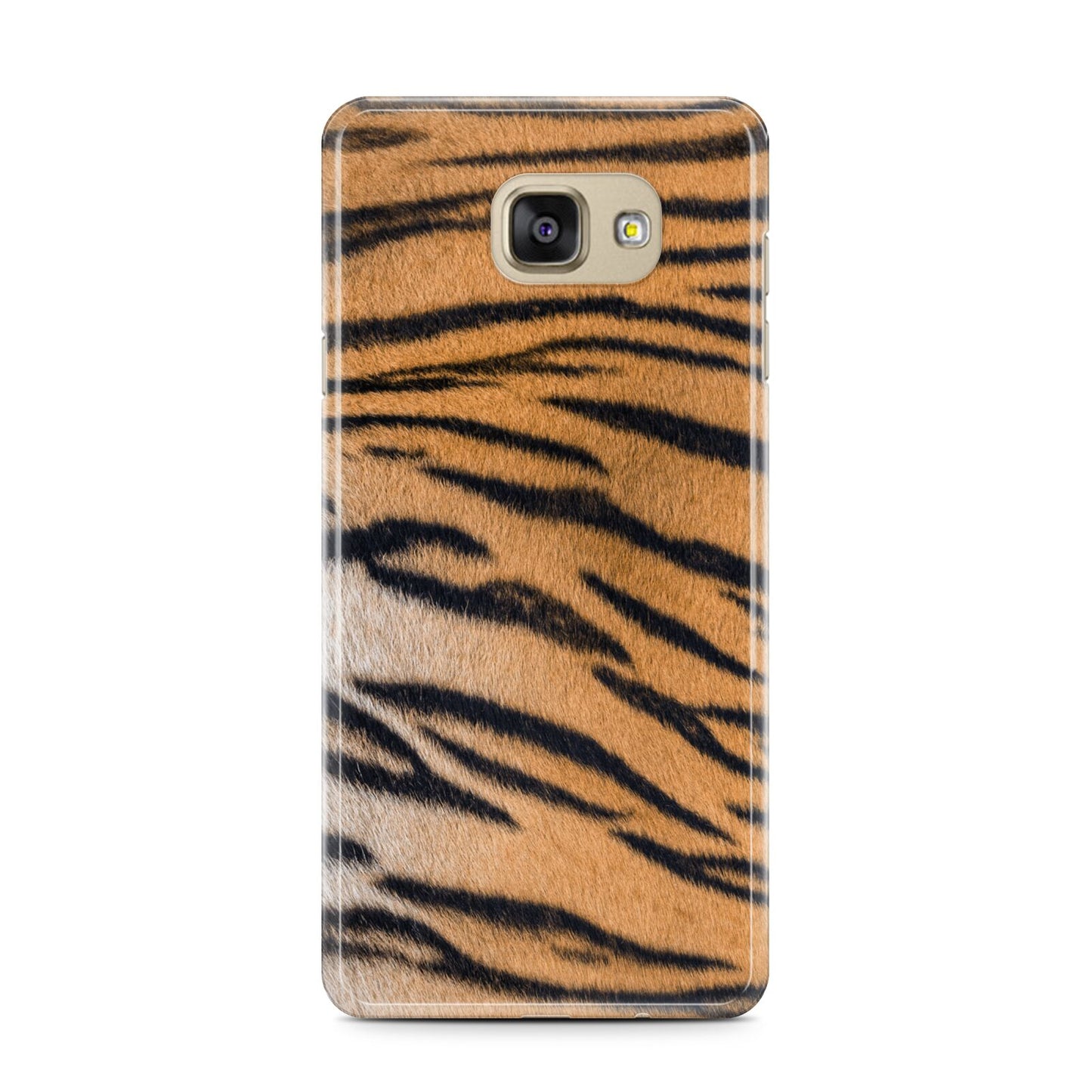 Tiger Print Samsung Galaxy A7 2016 Case on gold phone