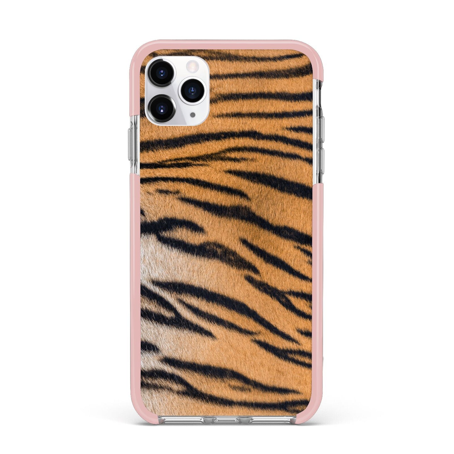 Tiger Print iPhone 11 Pro Max Impact Pink Edge Case