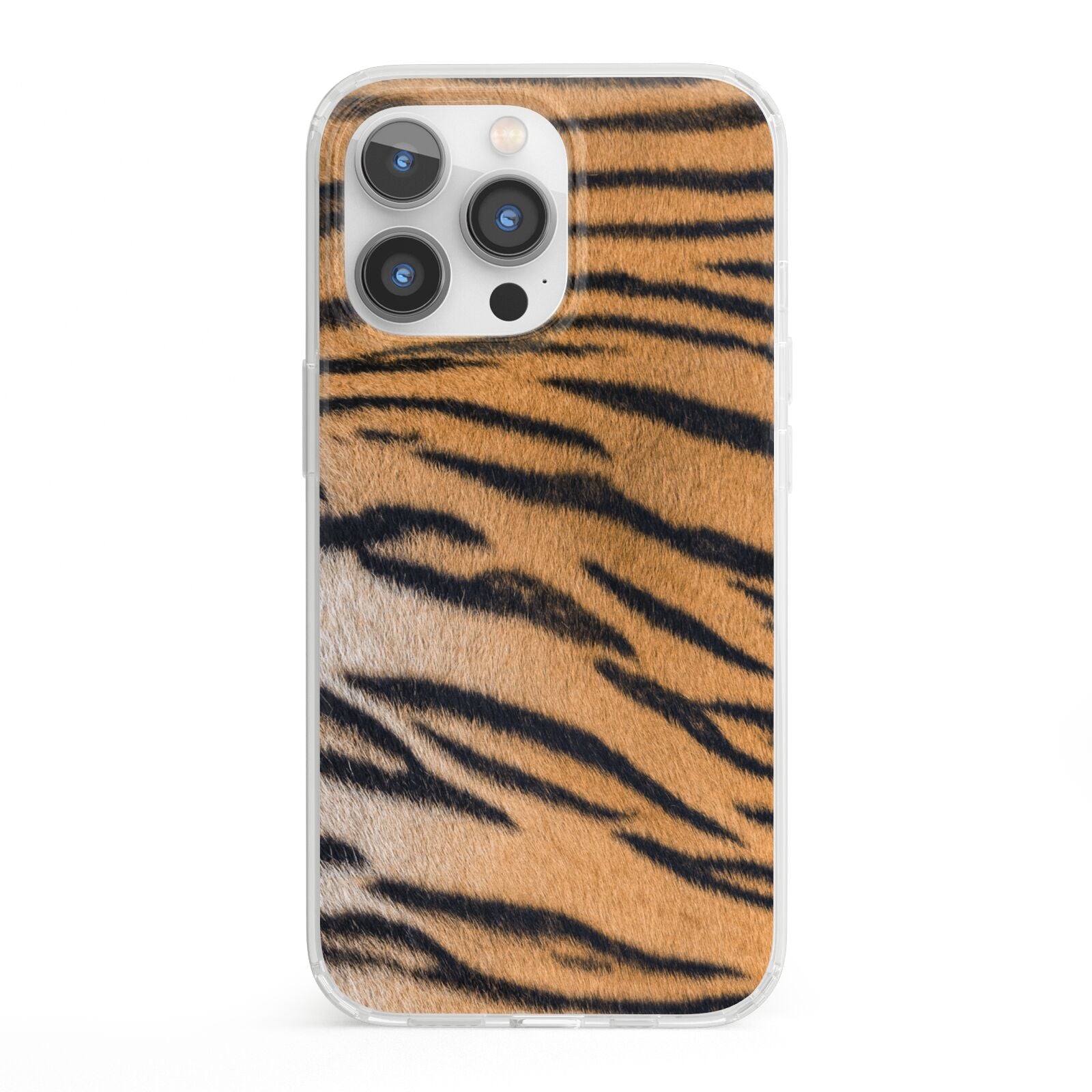 Tiger Print iPhone 13 Pro Clear Bumper Case