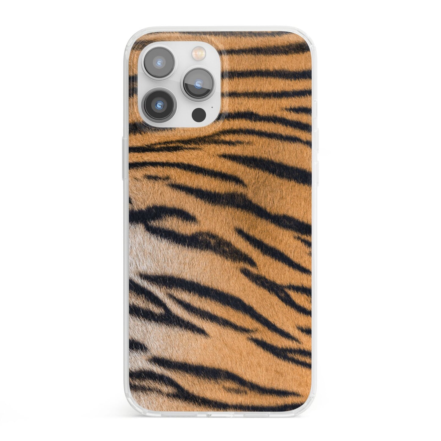 Tiger Print iPhone 13 Pro Max Clear Bumper Case