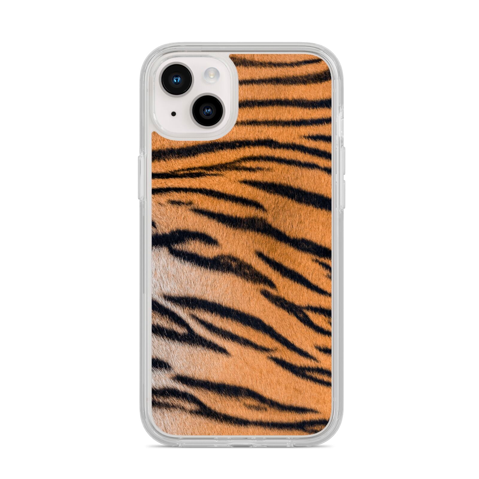 Tiger Print iPhone 14 Plus Clear Tough Case Starlight