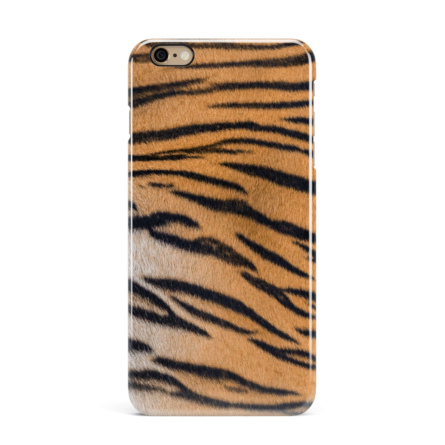 Tiger Print iPhone 6 Plus 3D Snap Case on Gold Phone