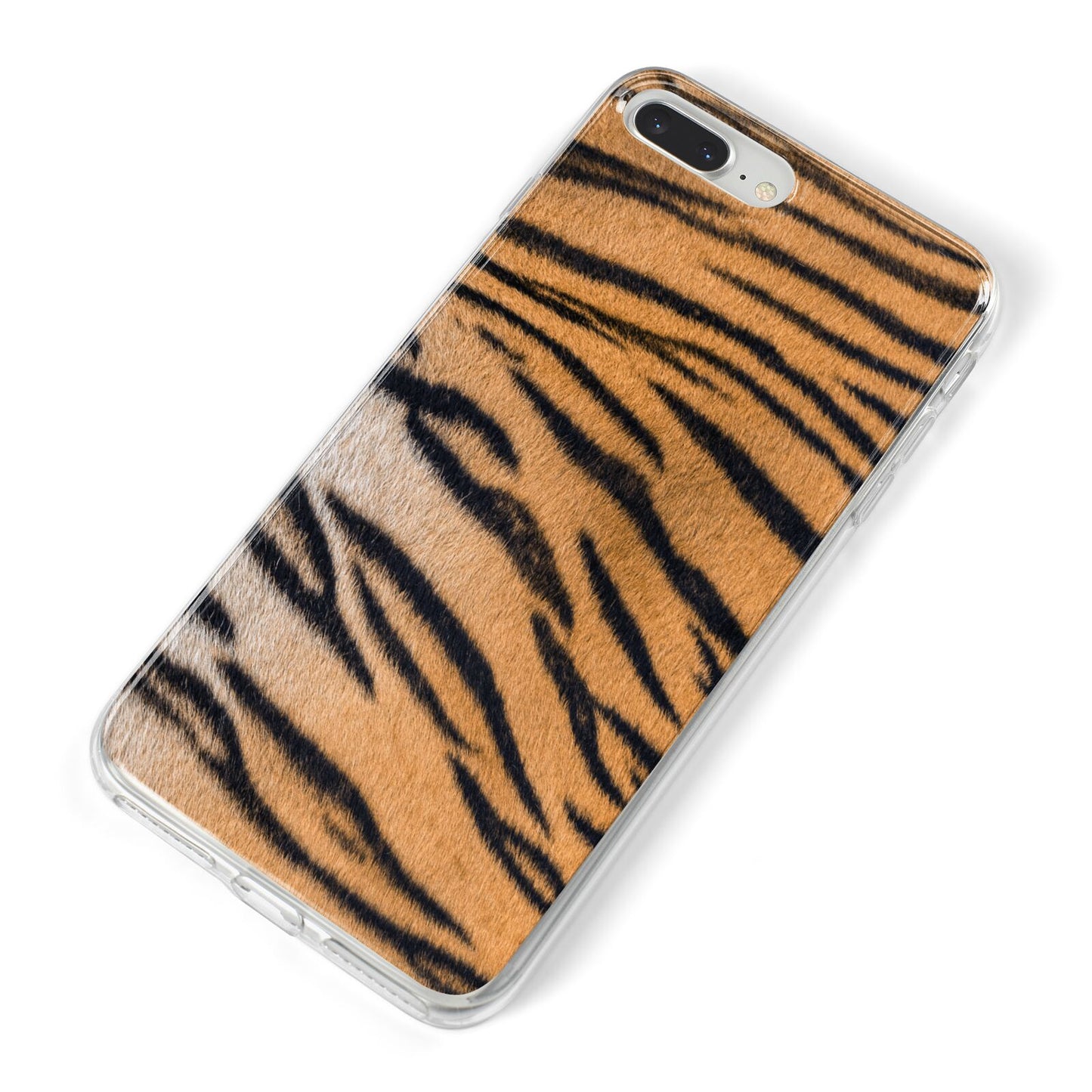 Tiger Print iPhone 8 Plus Bumper Case on Silver iPhone Alternative Image