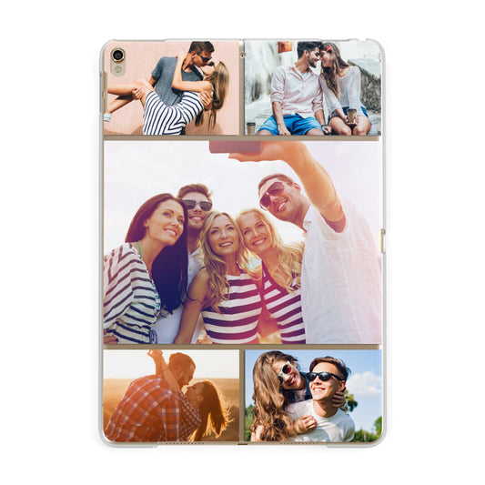 Tile Photo Collage Upload Apple iPad Gold Case