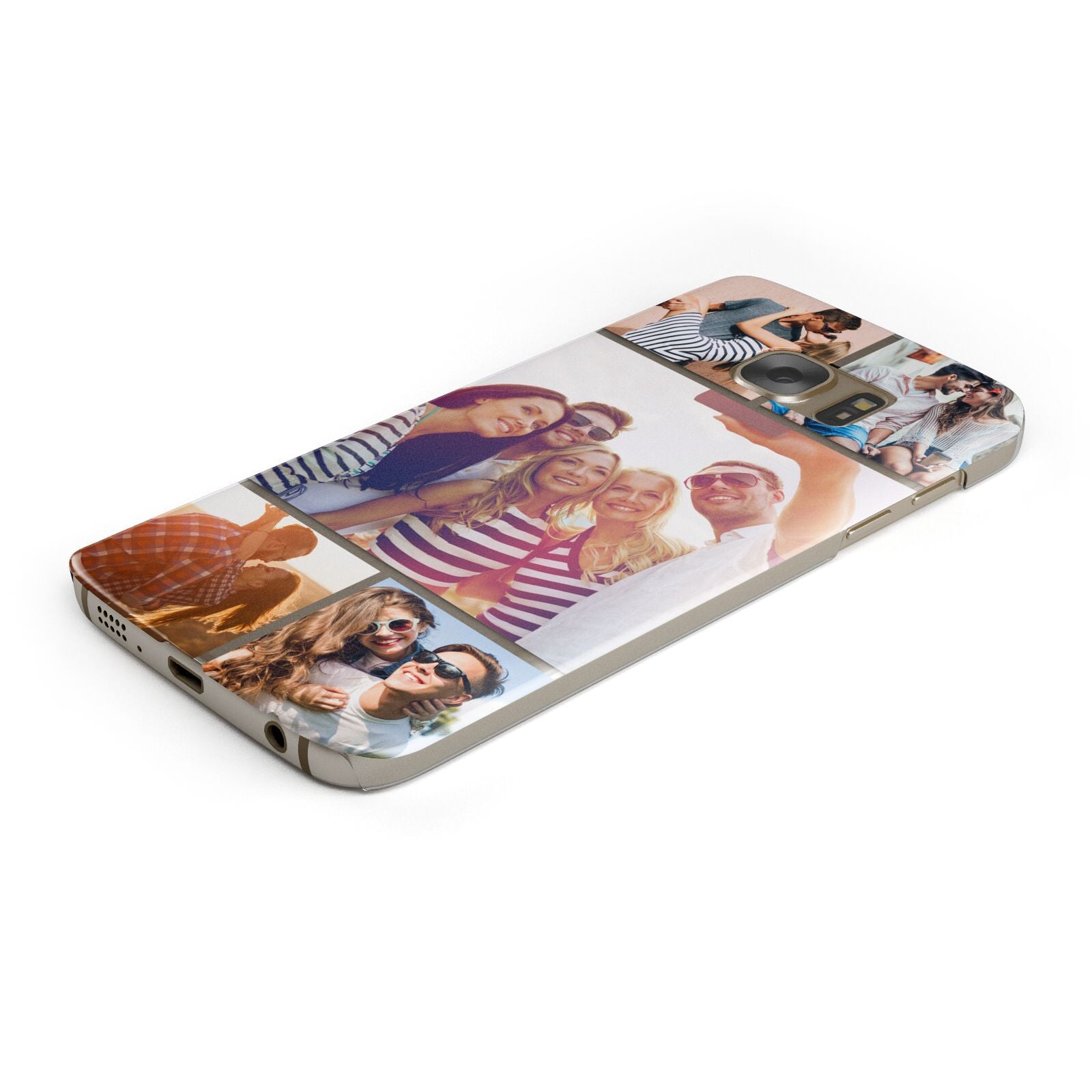 Tile Photo Collage Upload Protective Samsung Galaxy Case Angled Image